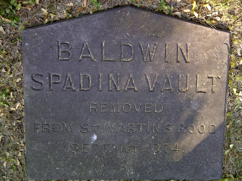 Baldwin's family vault